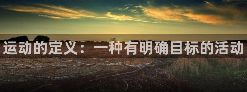 bsport体育全站官网入口：运动的定义：一种有明确目标的活动